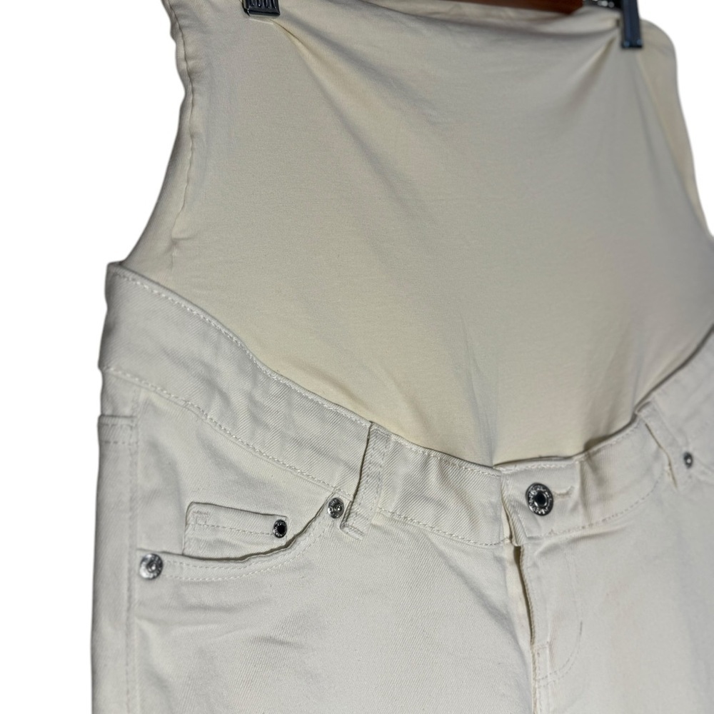 H&M Mama Maternity Straight Ankle Jeans Beige Size Small NWT - Picture 5 of 11